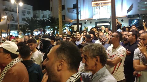مسيرة شعبية مسيرة الصمود لكسر الحصار عن غزة من طنجة 27 09 2025 كلمة الجبهة كريم الخمليشي