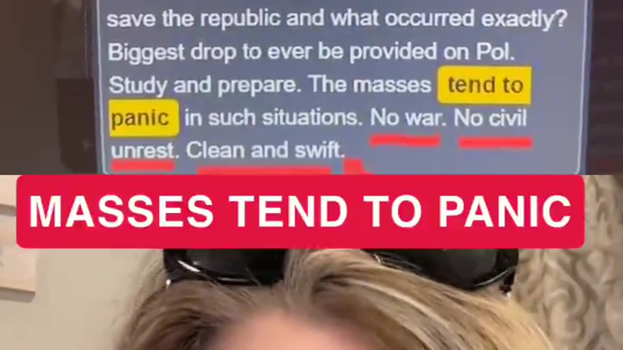 MASSES TEND TO PANIC