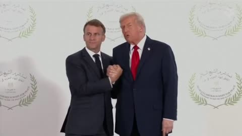 Trump 'Dominates' Handshake With French President Emmanuel Macron At Egypt Summit