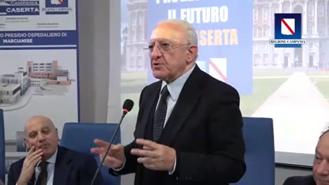 De Luca - Posa della prima pietra del progetto di ampliamento dell'ospedale di Marcianise (28.01.25)