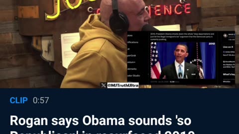 Joe Rogan says Obama sounds “so Republican” in resurfaced speech about deportations. 🤣