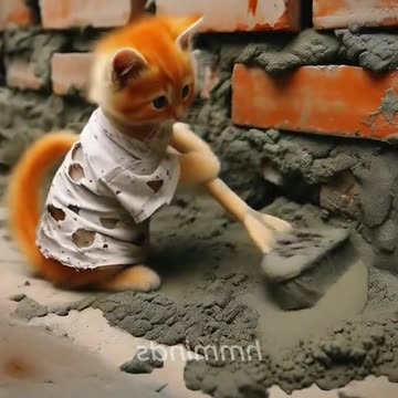 hard worker cat doing hard work and success life 😱😱