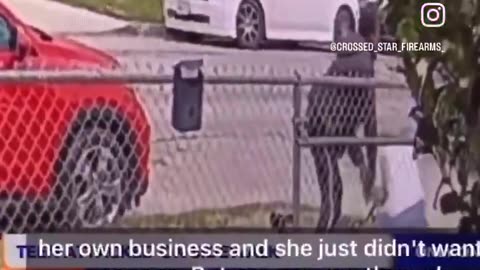 Black man attacks White woman in the middle of the day.