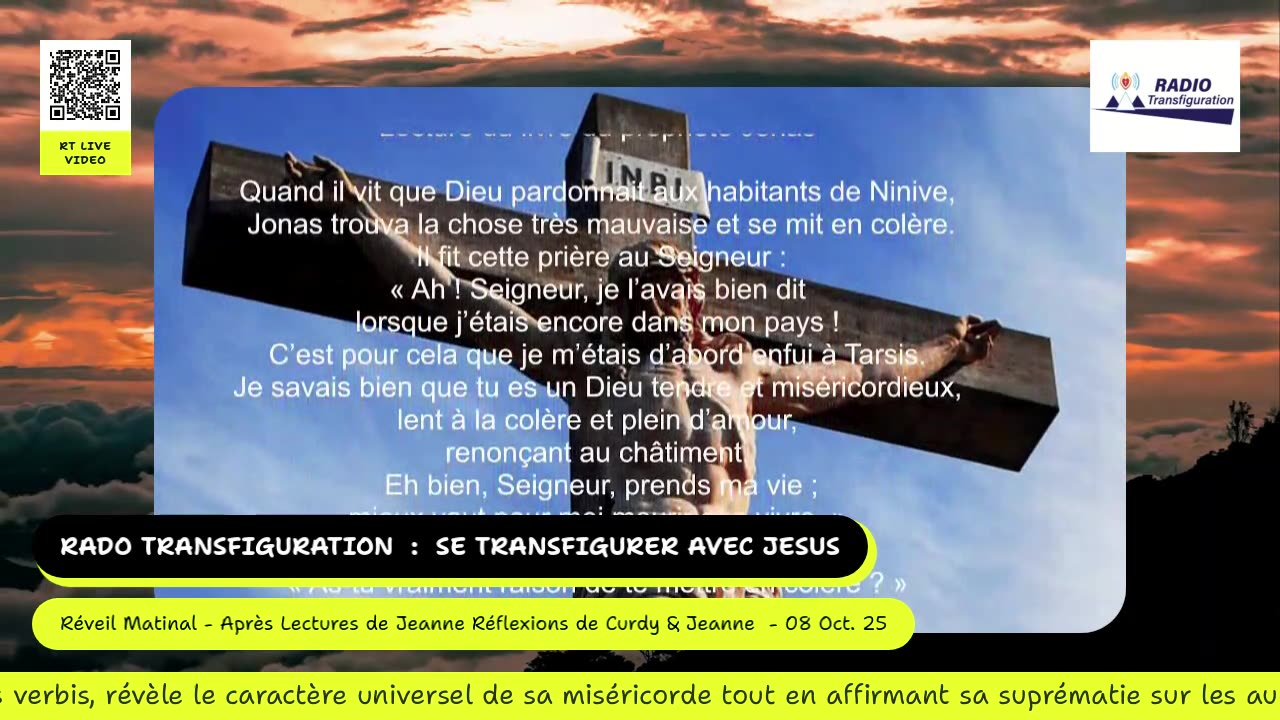 Réveil Matinal - Après Lectures de Jeanne Réflexions de Curdy & Jeanne - 08 Oct. 25