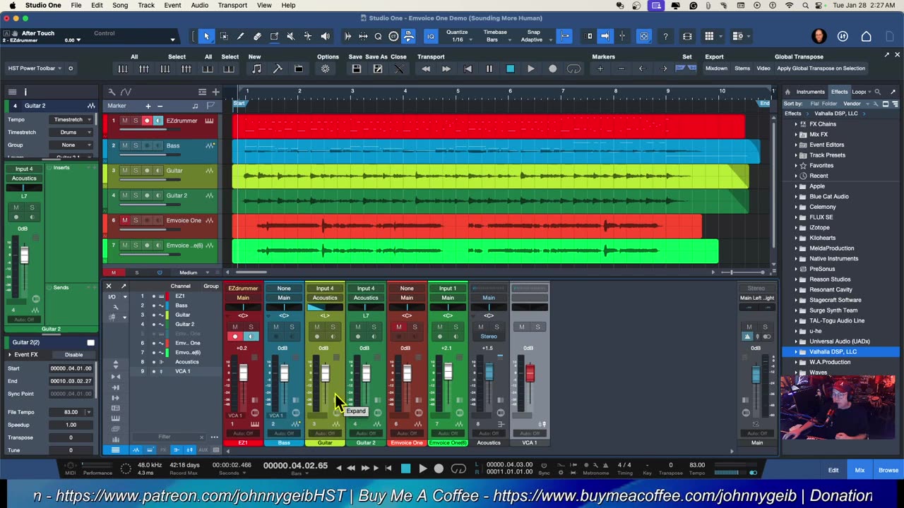 VCA Fader Tips - Studio One Pro 7 - Home Studio Trainer Show