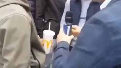 Pakistani migrant attacks Tommy Robinson and is quickly educated by British patriots