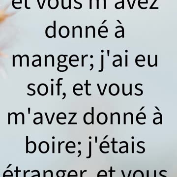 "L'Appel à l'Amour et à la Charité" Matthieu 25:35#shorts #youtubeshorts #ytshorts #jesus #shortvid