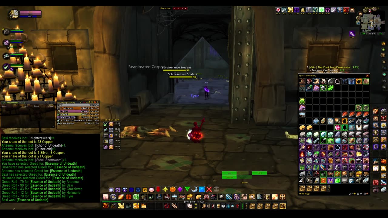 Turtle wow - Scholomance - Paladin POV - no commentary - level 60 mount quest completed