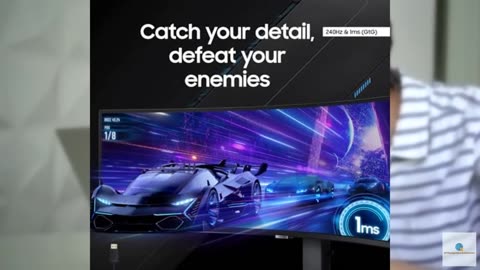 SAMSUNG 49" Odyssey G9 (G95C) Series DQHD 1000R Curved Gaming Monitor, 240Hz, 1m