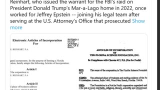 Judge Who Approved Mar-a-Lago Raid Once Shared Office w/ Jeffrey Epstein