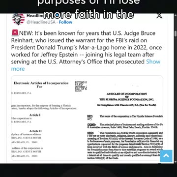 Judge Who Approved Mar-a-Lago Raid Once Shared Office w/ Jeffrey Epstein