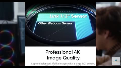 Insta360 Link 2-PTZ 4K Webcam with 1/2" Sensor, AI Tracking, Gesture Control, HD