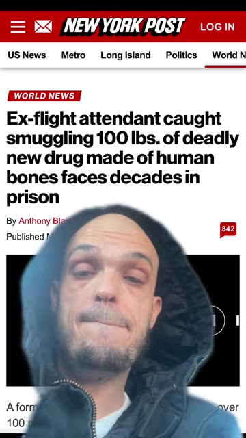 Breaking🚨Ex-flight attendant caught smuggling 100 Ibs. of deadly new drug made of human bones faces decades in prison