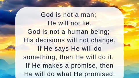 God will do as He promised