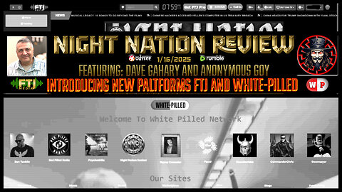 NNR ֍ 1/16/2025 ֍ INTRODUCING NEW PLATFORMS: FTJ AND WHITE-PILLED ֍ FEATURING: DAVE GAHARY AND ANONYMOUS GOY