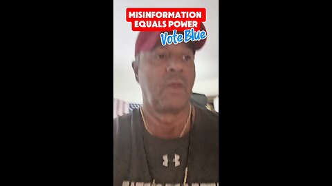 Misinformation Equals Power - Vote Blue
