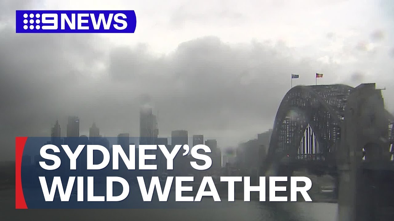 Wild southerly buster hits Sydney as sweltering temps plumet | 9 News Australia