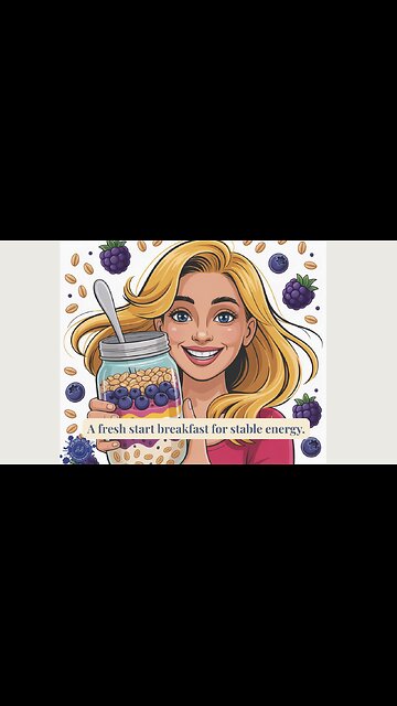 🌅🫐 Blueberry Overnight Oats = A Calm Gut + Clear Mind Start