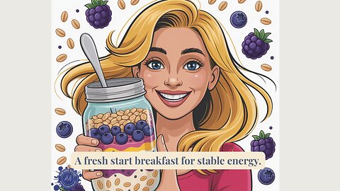 🌅🫐 Blueberry Overnight Oats = A Calm Gut + Clear Mind Start