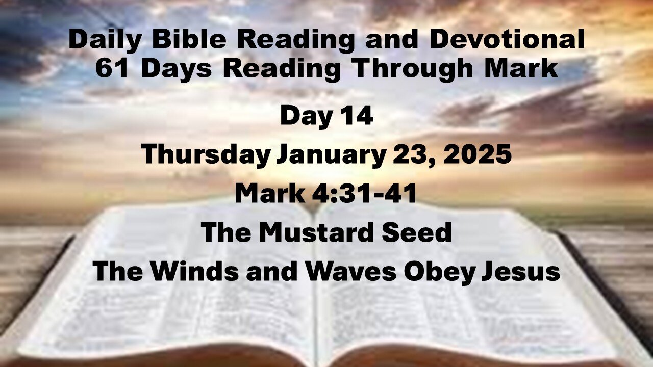 Daily Bible Reading and Devotional: 61 Days reading through Mark 01-23-2025.