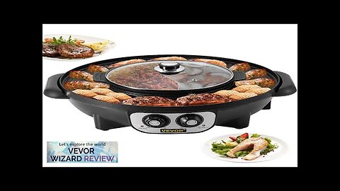 VEVOR 2 in 1 Electric BBQ Pan Grill Hot Pot Portable Hot Review