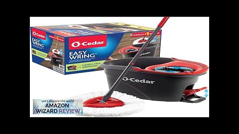 O-Cedar EasyWring Microfiber Spin Mop Bucket Floor Cleaning System Red Gray Standard Review