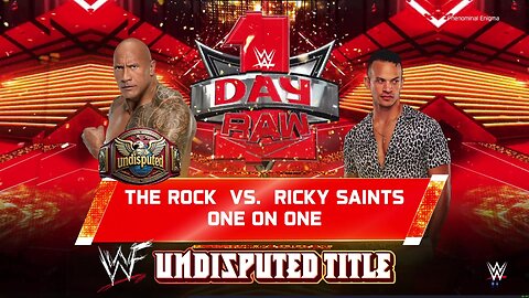 WWE 2k25 Rock(c) vs Ricky Saints UndisputedTitle