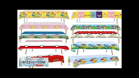 Pokemon Tablecloth Birthday Party Decoration Pikachu Disposable Table Cloth Table Cover Baby Review