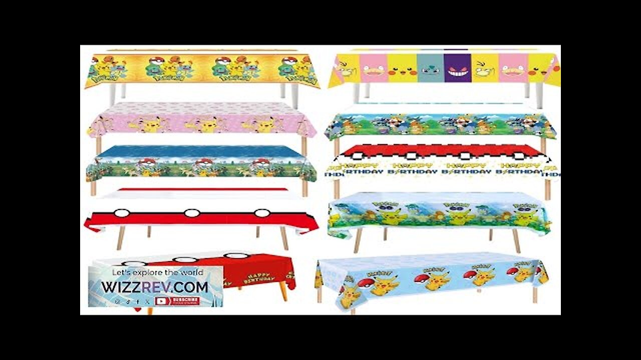 Pokemon Tablecloth Birthday Party Decoration Pikachu Disposable Table Cloth Table Cover Baby Review