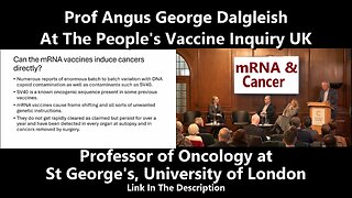 Professor of Oncology Angus Dalgleish - mRNA & Cancer. (Press Conf 4 Feb 25)