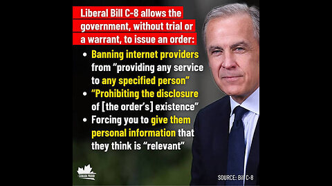 Bombshell Canada could become a Police state about bill C8 end of free speech