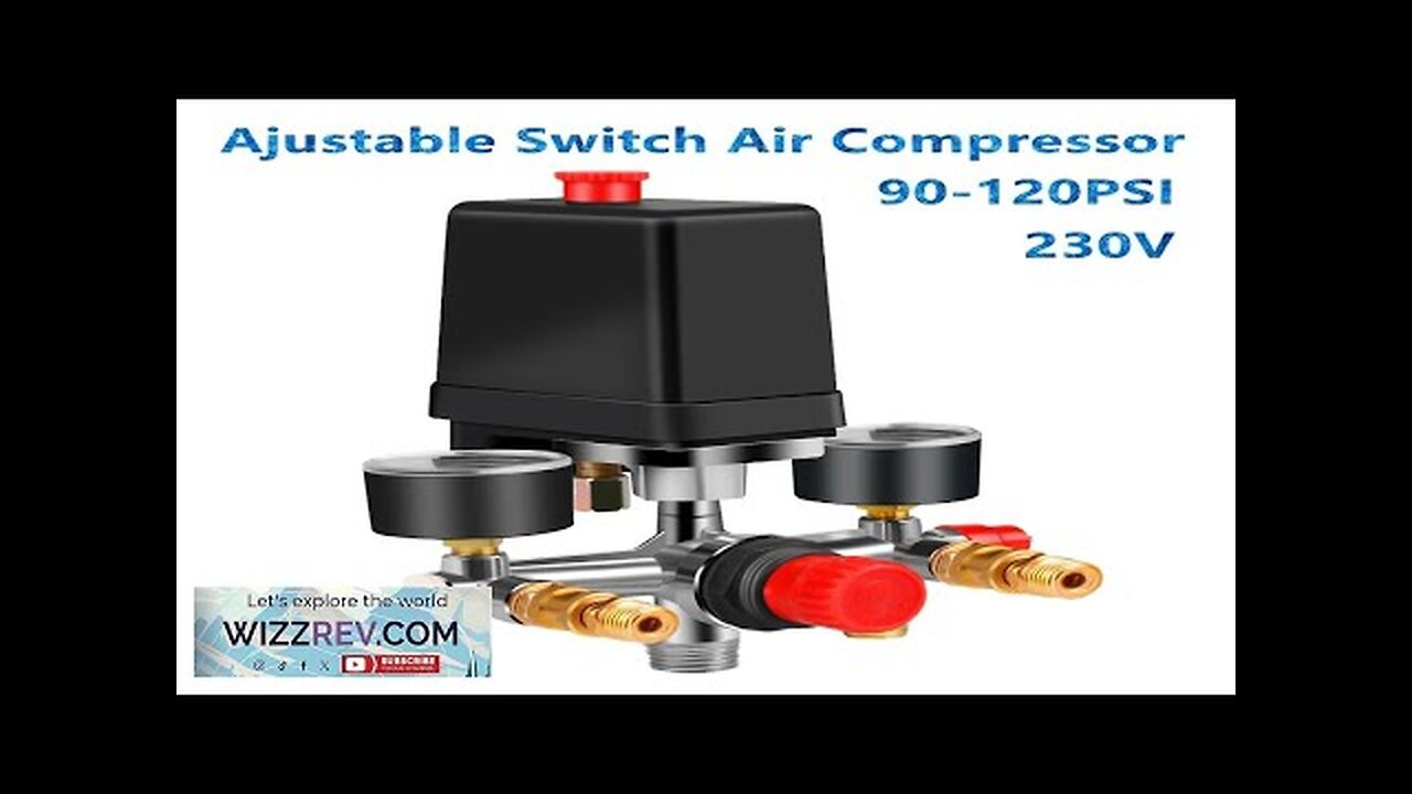 Air Compressor Parts 90-120PSI Pressure Switch Manifold Regulator Gauges 220-380V Aluminum Review