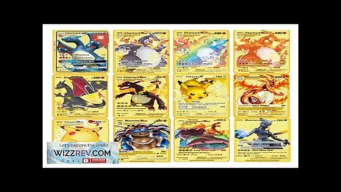 Pokemon English Metal Card Anime Pikachu Charizard Mewtwo Blastoise Vmax Shiny Letters Review