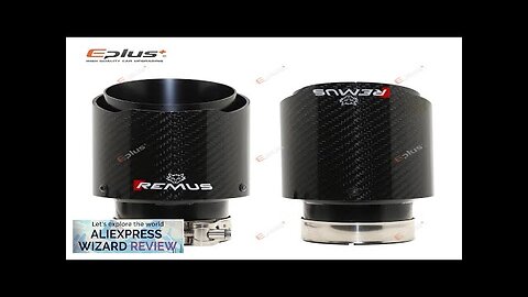 REMUS Car Gloss Carbon Fiber Muffler Tip Exhaust System Pipe Mufflers Nozzle Review