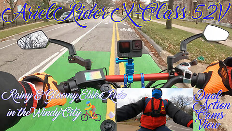 ARIEL RIDER X-CLASS 52V : WET & GLOOMY RIDE THRU STREETS, BIKE LANES & SIDEWALKS IN CHICAGO! PART. 1