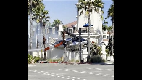 Five Injured After Helicopter Crashes At Huntington Beach
			