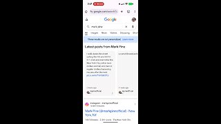 Mark Pine Google search on October 4, 2025.