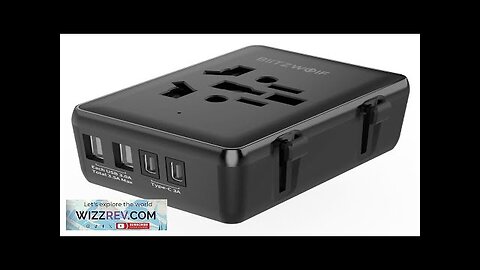 BlitzWolf BW-TA1 Universal Travel Adapter Plug with 4 USB EU UK US Review