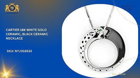 CARTIER 18K WHITE GOLD CERAMIC, BLACK CERAMIC NECKLACE