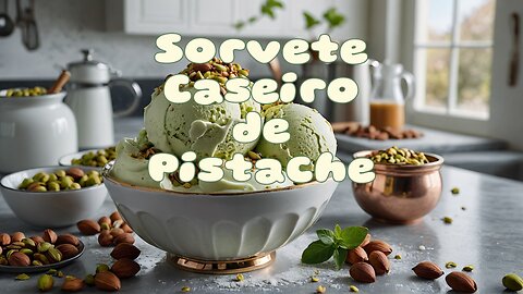 Sorvete Caseiro de Pistache