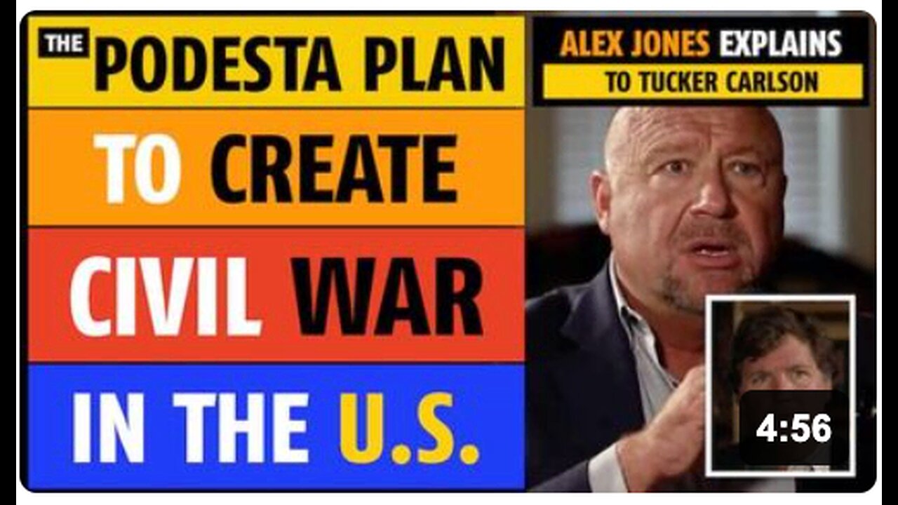 The Podesta Plan: to create civil war in the U.S., Alex Jones explains to Tucker Carlson