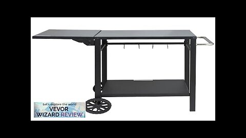 VEVOR Outdoor Grill Dining Cart with Double-Shelf BBQ Movable Food Prep Table Review