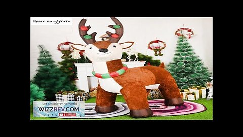 Plush Elk Inflatable Christmas Toy 2023 LED Light Christmas Outdoor Decoration New Review