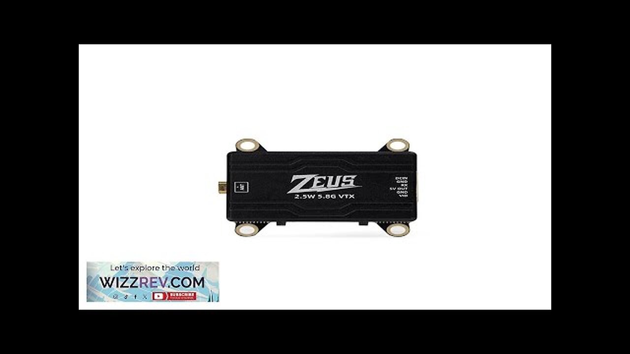 HGLRC ZEUS VTX 5.8GHz 40CH PIT/25/200/800/1600/2500mW 2.5W MMCX FPV Transmitert for RC Review