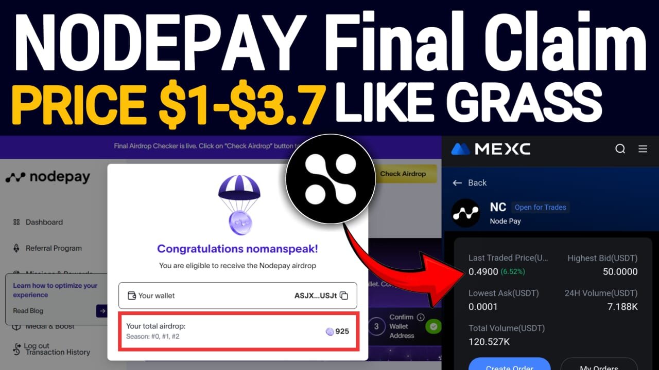 NodePay Airdrop Final Checker Claim & Price Prediction $1 - $3.7 Like Grass | NodePay Airdrop Update