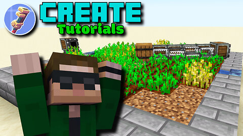 Minecraft Create Mod: Automatic Vegetable Farming With the Mechanical Harvester