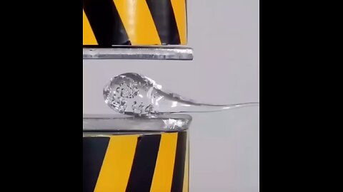 Hydraulic press & tough glass