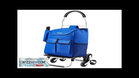 Stair Climbing Cart Foldable Shopping Cart 36L with 6 Wheels Storage Bag Review