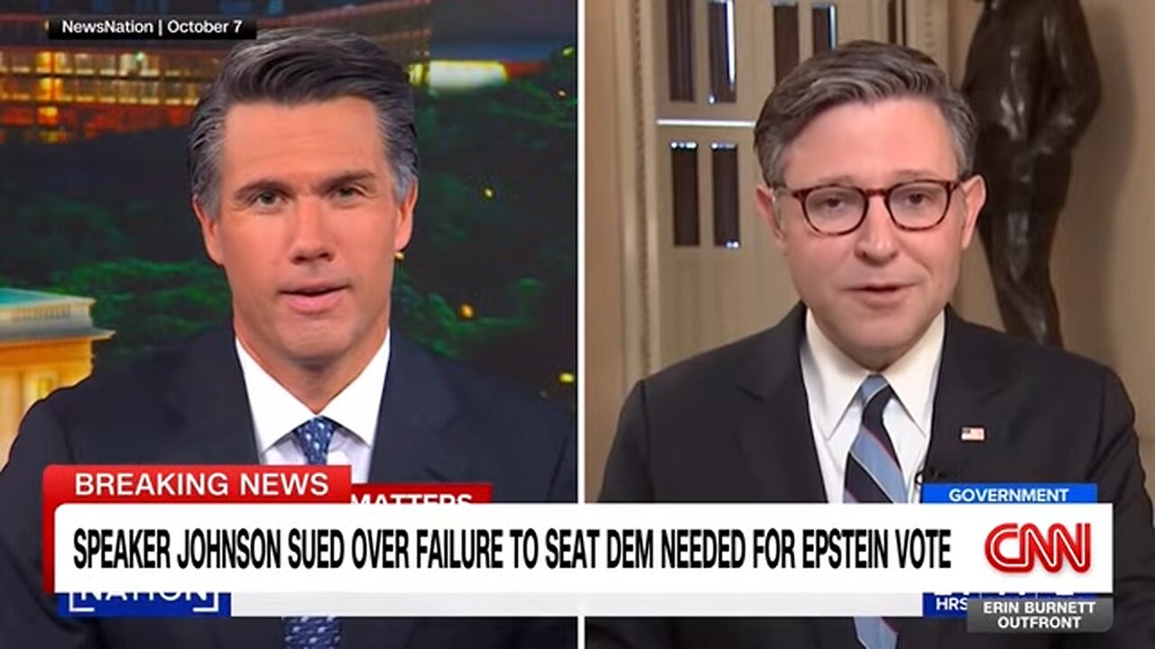 Speaker Johnson sued over refusal to swear in democrat needed for Epstein vote