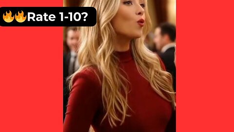 🔥 Rate Her Body in This Red Office Dress 1-10? 😍 Supermodel 4K